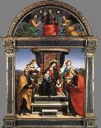 RAFFAELLO Sanzio, Madonna and Child Enthroned with Saints
